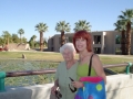 Joan and Mom walking the park - a favorite thing to do together